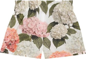 Dolce & Gabbana Hydrangea-Print Cotton Shorts - White