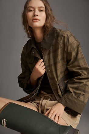 Barbour Tartan Cropped Beadnell Jacket