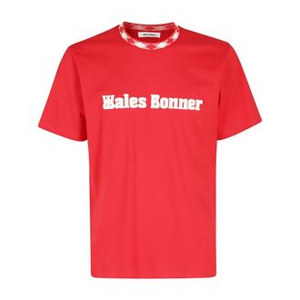 Wales Bonner Wales Bonner, Tops, Heren, Rood, M, Katoen, Klassieke Katoenen T-shirt