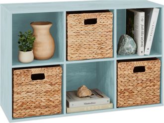 Best Choice Products 6-Cube Bookshelf, 11in Display Storage System, Organizer w/ Removable Back Panels
