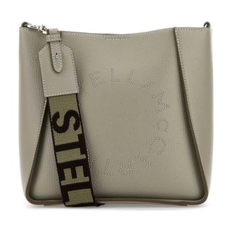 Stella McCartney Stella McCartney, Shoulder Bags, female, Gray, Size: ONE SIZE Logo Square Crossbody Bag