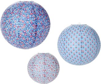 Two's Company Set Of 3 Paper Lanterns In Gift Pack