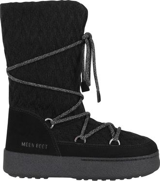 Moon Boot Ltrack Knit Boots - Dames - Winterlaarzen - Zwart - 40 EU - Wol - Schoenen