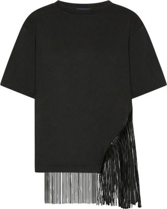 Sportmax COTTON T-SHIRT WITH FRINGES - Sportmax - Woman