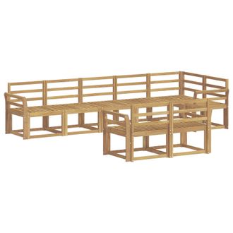 vidaXL Conjunto De Sof&aacute;s De Exterior 8 Pcs Blanco Vidaxl
