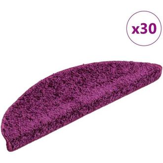 vidaXL Felpudos Para Escaleras (30 Unidades, 56 X 17 X 3 Cm, Violeta, Semicirculares) Vidaxl