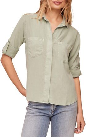 Bella Dahl Split Back Button-Up Shirt in Oasis Gree at Nordstrom, Size X-Small