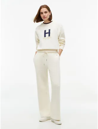 Tommy Hilfiger Womens Straight Leg Sweatpant - Rich Cream - XXL