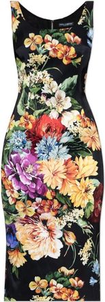 Dolce & Gabbana Kleedjes, Dames, Veelkleurig, L, Jurk met bloemenmotief