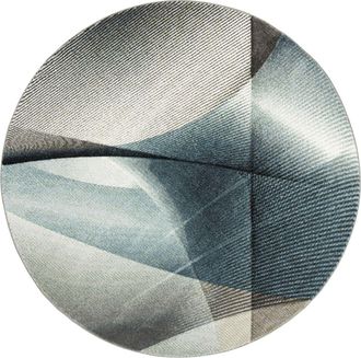 Safavieh Alfombra contempor&aacute;neo de polipropileno gris/azul, 122 x 122 cm