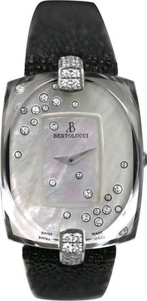 Bertolucci Pre-owned Bertolucci Doppia Quartz Diamond White Dial Ladies Watch 413.03027