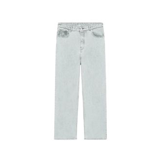 Dr&ocirc;le de Monsieur Straight Jeans, male, Gray, Size: W31 Grey Corduroy Detail Jeans