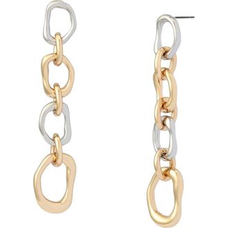 Robert Lee Morris Linear Link Earrings in Two Tone at Nordstrom