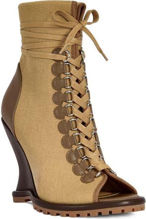Azalea Wang Pingree Wedge Bootie in Brown at Nordstrom, Size 7.5