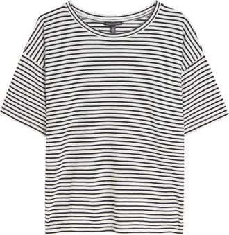 Eileen Fisher T-shirt girocollo a righe - Bianco