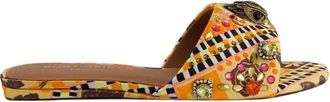 Kurt Geiger Kensington Flat Sandal - Dames - Sandalen - Geel - 40 EU - Schoenen