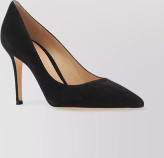 Gianvito Rossi 85 suede pointed toe stiletto heel pumps