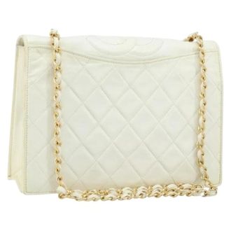 Chanel Pre-owned Shoulder Bags, female, White, Size: ONE SIZE Pre-owned Vintage Shoulder Bag