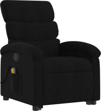 vidaXL Vidaxl - Sill&oacute;n Reclinable De Masaje Elevable Tela Negro