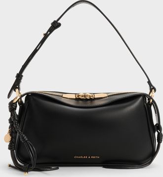 Charles & Keith Mini Haylen Braided-Charm Shoulder Bag