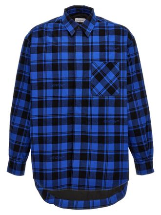 Off-white Mens Check Flannel Overshirt