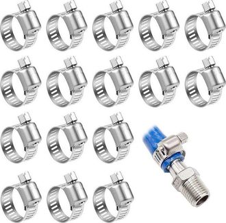 OEM 25 Abrazaderas Met&aacute;licas Para Mangueras De 6-12 Mm, Abrazaderas Ajustables De Acero Inoxidable, Abrazaderas De Acero Inoxidable 304 Para Tuber&iacute;as De A