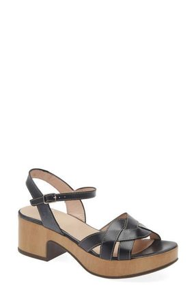 Wonders Ankle Strap Platform Sandal in Tokat Black at Nordstrom, Size 9.5-10Us