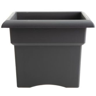 Bloem Veranda Square Deck Box Planter 18,Charcoal, Matte Finish, 9 Gal Capacity in Gray at Nordstrom