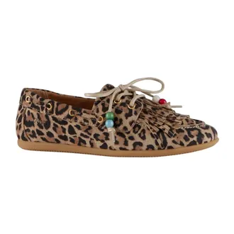 DWRS Dwrs, Schoenen, Dames, Beige, 37 EU, Latty Fringes Moccasin