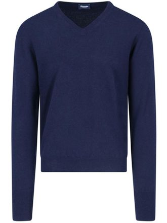 Drumohr Maglione con scollo a V - Blu