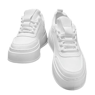 Generic ZBDP Autumn Mens Board Thick Sole Elevated Trendy Fashion Casual Shoes Student Four Seasons Little White Shoes