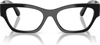 Versace 52mm Cat Eye Optical Glasses in Black at Nordstrom