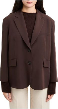 Pinko Blazer Monopetto - Dames - Blazers - Bruin - XS - Polyester - Jassen