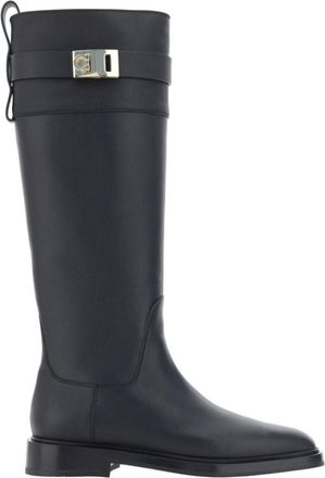 Ferragamo Black Leather Boots