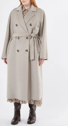 Marina Rinaldi Bolivar Virgin Wool Coat in Turtledove Grey at Nordstrom, Size 20W