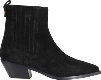 Roberto Festa Milano Black Aurea Suede Leather Sole Leather Ankle Boots