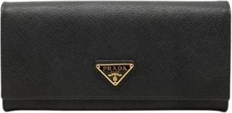 Prada Pre-owned Long Wallet - Dames - Vintage Accessoires - Zwart - ONE Size - Leer - Vintage