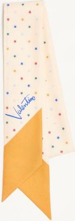 Valentino Garavani Scarf Bandeau Stelline Multicolor Starry in seta Donna VANIGLIA/ARANCIONE UNI
