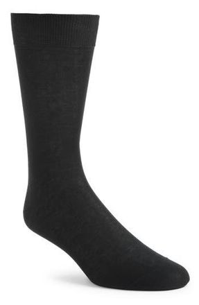 Canali Solid Cotton Dress Socks in Black at Nordstrom Rack, Size Medium