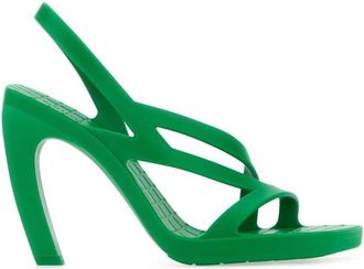Bottega Veneta Green Slingback Heels