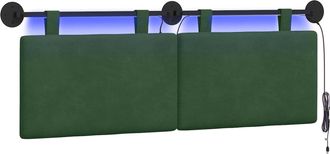 vidaXL Cabecero Colgante Verde Selva Tela De Pana Vidaxl
