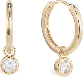 Dean Davidson Orsay Huggie Hoop Earrings in Clear Cz at Nordstrom