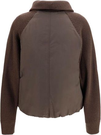 Brunello Cucinelli Womens Brown Polyester Full-Length Jacket Clothing