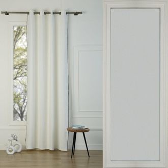 Febronie Cortina con ojales lino 140x290 blanco / negro