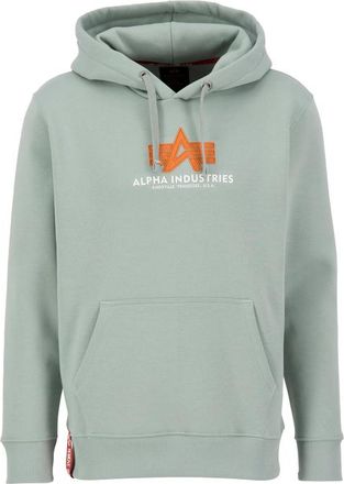Alpha Industries Alpha Industries Mens Basic Big Logo Rubber Hoodie - Green - Size Medium