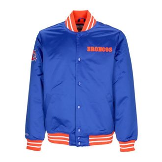 Mitchell & Ness Denver Broncos Bomberjack NFL Teamkleuren - Heren - Bomber jackets - Blauw - L - Polyester - Jassen