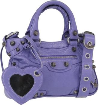 Balenciaga Pre-owned Mini Bag - Dames - Vintage Mini Tas - Paars - ONE Size - Leer - Vintage