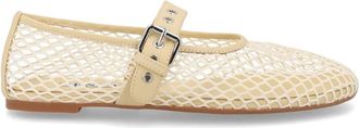 Senso Mesh Transparent Silver Buckle Flats