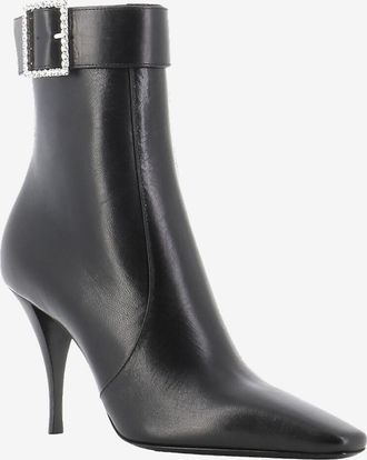 Saint Laurent Absatzstiefeletten aus Vintage-Leder Jill 90