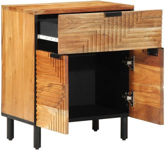 vidaXL Vidaxl - Armario de Noche Marrón 50 x 33 x 60 cm madera maciza de acacia